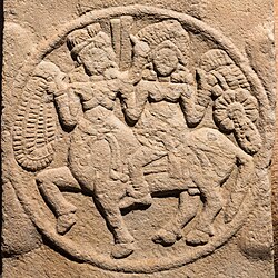 Female riding a Centaur.