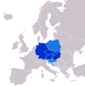 Central Europe according to Swansea University professors Robert Bideleux and Ian Jeffries (1998)[80]