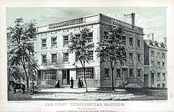First Presidential Mansion: Samuel Osgood House, Manhattan, New York. Occupied by Washington: April 1789&nbsp;– February 1790.