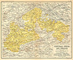 Bhopal State as a part of the Central India Agency.