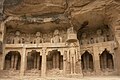 Rock carved Jain statues at Siddhachal Caves inside Gwalior Fort