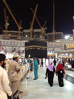 The Kaaba during an expansion phase in 2013