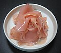 Gari, a type of pickled ginger