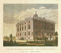 House intended for the President, Philadelphia, Pennsylvania (1790s). Built to be the permanent presidential mansion, it was not used by any president.