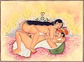 Kama Sutra illustration of woman on top, circa 19th Century