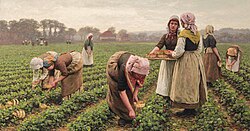 Strawberry Gatherers, William Gunning King, 1880