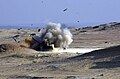 Missile impact on a training target, 2001.