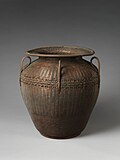 Large flower basket, bamboo (madake) with rattan accents, 2nd half of the 19th century, by Hayakawa Shōkōsai I