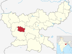 Location of Lohardaga district in Jharkhand