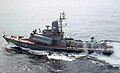 A port beam view of a Soviet Nanuchka I .