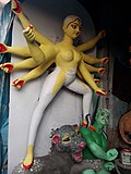 Idol of Devi Durga under preparation