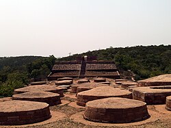 Stupa remains below the main stupa