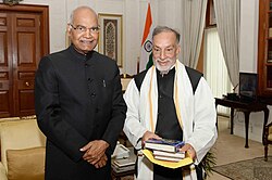 Prof. Bhim Singh with President of India Kovind.jpg
