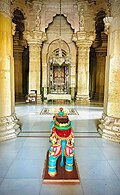 Rang mandapa of the Svetambara Jain Temple at Taranga which was originally constructed by Kumarpala in 1161