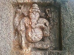 Stone carved Lord Ganapati at Dharapalem Temple