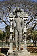 Bahubali monolith at the museum near the temple