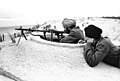 Sikh soldiers of the Indian Legion guarding the Atlantic Wall in France in March 1944. Subhas Chandra Bose initiated the legion's formation as a military force fighting alongside the Axis powers.
