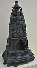 Bronze miniature temple model from Chittagong district, Bangladesh, 7th century. Currently at Indian Museum