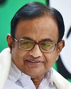 P.Chidambaram in a press conference.jpg