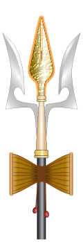Shiva's trishula with damaru