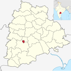 Location of Hyderabad district in Telangana