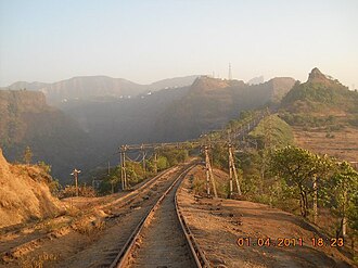 Khandala reversing station as seen from Monkey hill
