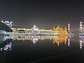Complete view of Golden Temple complex at night