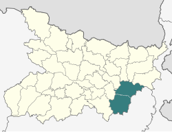 Location of Bhagalpur village division in Bihar