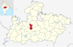 Location of Bhopal district in Madhya Pradesh