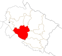 Location of Pauri Garhwal district in Uttarakhand