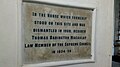 Plaque at the club's entrance