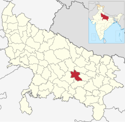 Location of Amethi district in Uttar Pradesh