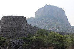 Hill on which Krishnagiri Fort is located