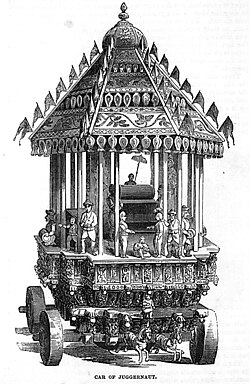 The Car of Juggernaut, as depicted in the 1851 Illustrated London Reading Book