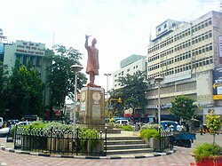 Abids circle with the Nehru statue, and the GPO in the background