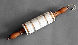 A small porcelain rolling pin from Germany