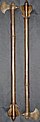 Indian (Deccan) tabar-shishpar, an extremely rare combination tabar axe and shishpar eight-flanged mace, steel with hollow shaft, 21.75 inches, 17th to 18th century