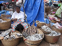 Vendor at Margao Fish Market