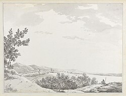 View of the Rajmahal Hills With a Sentenial in the Foreground, William Hodges, Yale Center for British Art