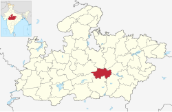 Location of Narsinghpur district in Madhya Pradesh