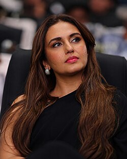 Huma Qureshi during toxic trailer launch event.jpg