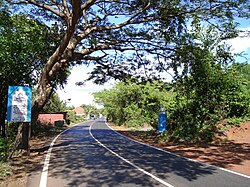View from the village, road to the Seminary.