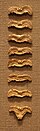 Fragments of gold ornament, 185-72 BCE.