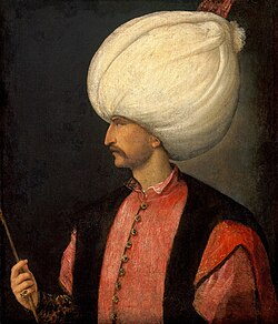 16th century, Suleiman I, wearing the Ottoman imperial turban, known as kavuk.(tr)