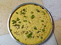 Khaman before being cut into pieces.