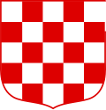 Early coat of arms of the Republic of Croatia (1990).