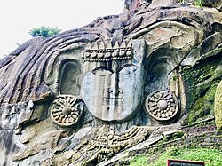 Shiva with the waters of Ganga flowing from his locks