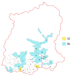 Wahlkreise zur Vidhan Sabha von Sikkim.svg