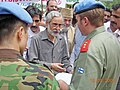 Muhammad Farooq Rehmani, Hurriyat Conference, presenting a meo to UN officials in Pakistan-occupied Kashmir 2005