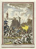 An 18th-century depiction of the siege of Diu